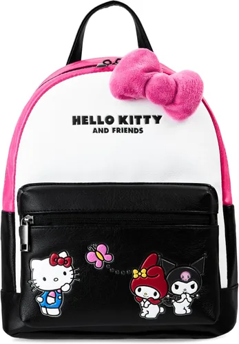 Vista 8 de Hello Kitty Sanrio Mochila para Adolescentes Mujeres Kawaii Mochila de Día de Cuero Sintético, Mochila, Mochilas para Viajes, Regalos para Mujeres