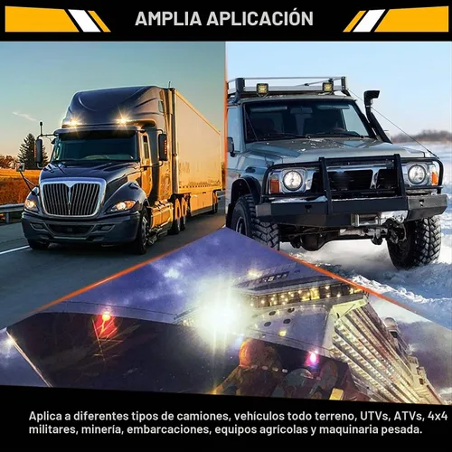 Vista 8 de Auxbeam Barra de luz LED de 3 pulgadas, 72 W, color ámbar/blanco, luces de conducción todoterreno para camión, SUV, barco, 4x4, Jeep Wrangler