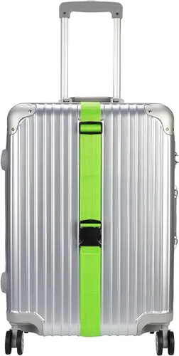 Vista 3 de WeBravery Correa de equipaje ajustable Maleta Cinturón Correas Accesorios de viaje (verde 1 paquete)
