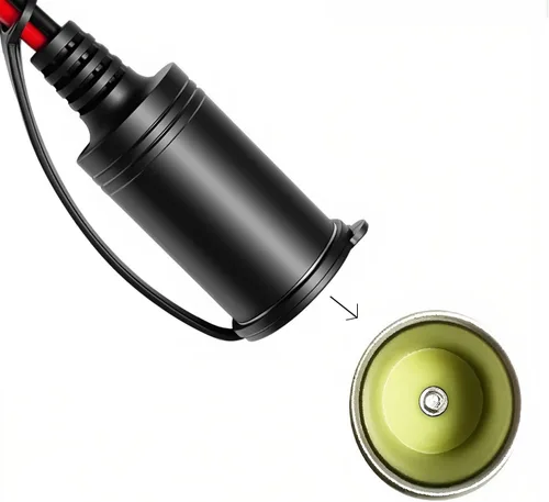 Vista 3 de Cable adaptador de enchufe de encendedor de cigarrillos hembra SAE de 14 AWG a 12 V, conector de desconexión rápida SAE de 2 pines, cable de carga