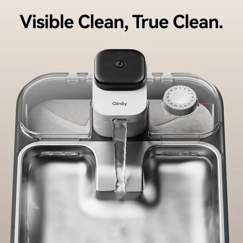 Vista 2 de Fuente de agua para gatos de acero inoxidable inalámbrica para interiores, dispensador automático de agua para perros de metal de 3.6L/123oz, fuente