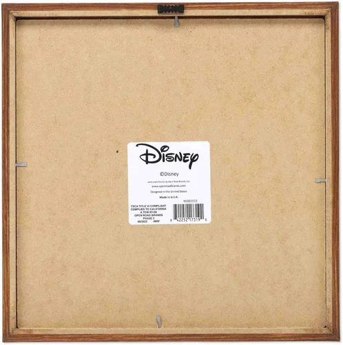 Vista 3 de Disney Peter Pan - Decoración de pared de madera enmarcada con libro dorado – Ilustración de libro de cuentos, arte de pared de Peter Pan