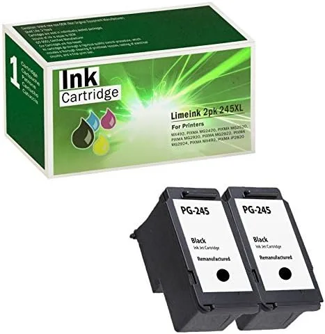 Vista 3 de Limeink 5 cartuchos de tinta remanufacturados de repuesto para 245xl Cartucho de tinta para Canon Ink 245 y 246 para Canon MG2522 Cartuchos de tinta