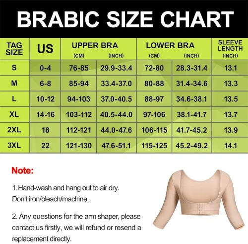 Vista 7 de BRABIC Modeladora de la parte superior del brazo postquirúrgico, mangas de compresión más delgadas, corrector de postura, moldeadora para mujer