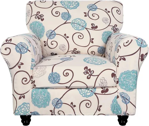 Vista 22 de SearchI Funda elástica para sofá, funda para sillón de 2 piezas con funda de cojín separada para silla, protector de muebles lavable para sala
