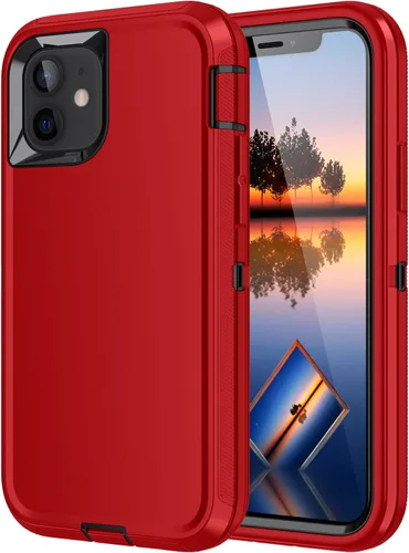 Vista 22 de Funda para iPhone 11, a prueba de golpes, caídas y polvo, protección de cuerpo completo de 3 capas, cubierta dura de alto impacto de alta Negro