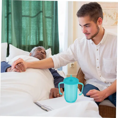 Vista 2 de Housoutil Taza antipaja para ancianos Disfagia Taza de paja Taza de alimentación líquida de dieta para adultos