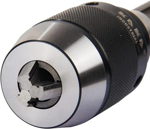 Vista 5 de KAKA INDUSTRIAL Portabrocas sin llave resistente, Jacobs Taper Stock (HPJ0213 (1/32"-1/2"-JT6))