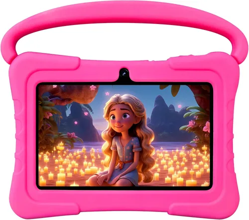 Vista 9 de Tableta para niños de 7 pulgadas con funda, tabletas Android de 32 GB para niños, 1 TB expandir