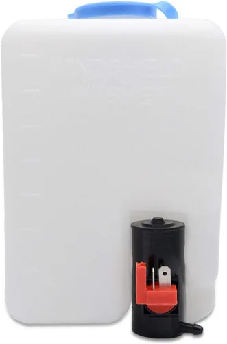 Vista 4 de Kit de botella universal para limpiaparabrisas con manguera de bomba, chorros, interruptor de cableado para VW Classic Car 12V, barco y marino