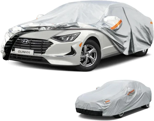 Vista 101 de GUNHYI - Funda de automóvil de 6 capas para Tesla Model 3 (2017-2025), impermeable para todo tipo de clima, protección UV contra la nieve, el sol