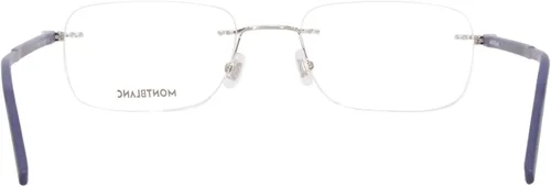 Vista 4 de Gafas de sol Montblanc MB 0221 O- 008 PlateadoAzul Transparente Plata Transparente Azul