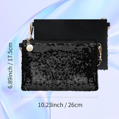 Vista 9 de Color Nymph Kit de maquillaje para mujeres, niñas, principiantes, todo en uno, con bolsa de lentejuelas, paleta de sombra de ojos de 9