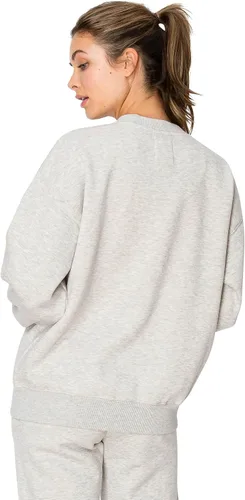Vista 49 de Cali1850 Sudadera Cloud Nine Fleece Crew para mujer, ajuste relajado, cuello acanalado, puños y dobladillo