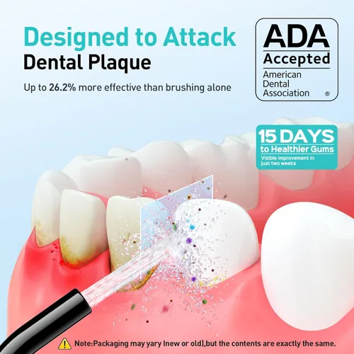 Vista 2 de COSLUS Hilo Dental de Agua: Irrigador Oral Portátil Inalámbrico 300ML Recargable Limpiador de Viaje IPX7 Impermeable Máquina de Hilo Dental