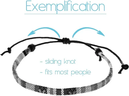 Vista 12 de Made by Nami Boho Surfer Bracelets for Men and Women Crafted from Colorful Braided Strings Adjustable and Waterproof Handmade Bracelets for Summer