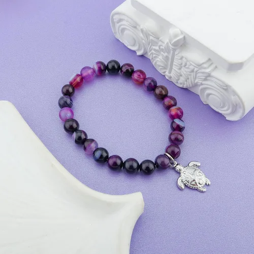 Vista 3 de MollyQueen Pulsera de tortuga marina, regalos para amantes de las tortugas, regalos de tortuga marina, joyería inspiradora de Navidad, regalo