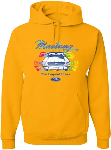 Vista 14 de Wild Bobby Ford Mustang The Legend Lives - Sudadera con capucha unisex con diseño de coches y camiones