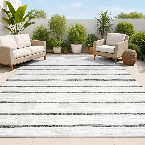 Vista 15 de JONATHAN Y SMB125D-210 - Alfombra de pasillo para interiores/exteriores, diseño bereber a rayas, fácil de limpiar, de alto tráfico, apta