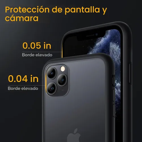 Vista 5 de JETech Funda mate para iPhone 11 Pro, color negro