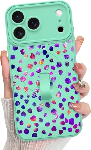 Vista 15 de KANGHAR Compatible con iPhone 17 Pro Case Spot Pattern - Negro Mancha rosada negra