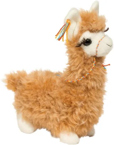 Vista 2 de Douglas Lil' Wolly - Animal de peluche de llama, juguete de llama suave y abrazable de 6 pulgadas, lindo peluche para niños, niños pequeños