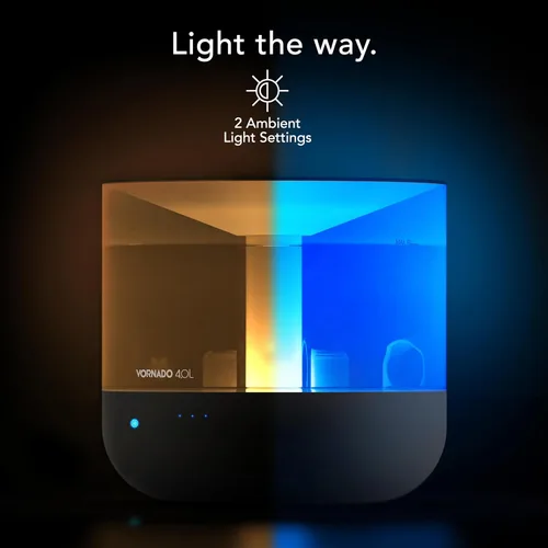 Vista 7 de Vornado MISTIC - Humidificador ultrasónico de 4 habitaciones para toda la habitación, llenado superior, aromaterapia, tanque de 1 galón, 3 ajustes