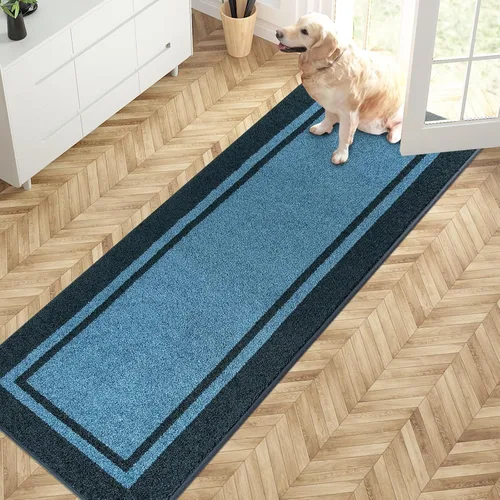 Vista 8 de PURRUGS Tapete para puerta con atrapamiento de suciedad, 20 x 32 pulgadas, antideslizante, lavable a máquina, tapete de entrada, tapete para puerta