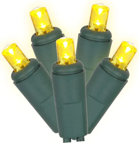 Vista 21 de Vickerman Juego de 100 luces LED GW WA Ec multicolor con LED gran angular de molde único, 36 pies