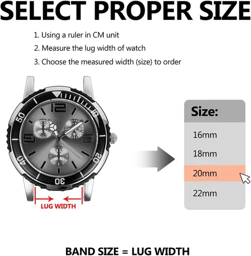 Vista 5 de BISONSTRAP Correas de reloj de nailon, correas trenzadas ajustables para hombres y mujeres, 0.630 in, 0.709 in, 0.748 in, 0.787 in, 0.866 in