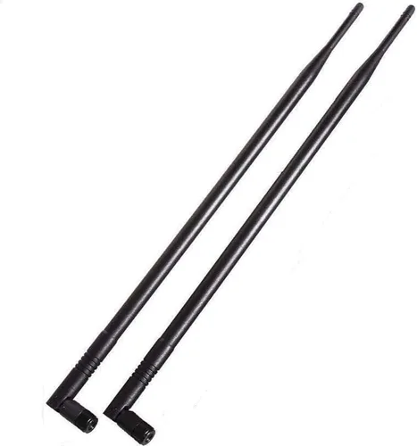 Vista 9 de Antena de tres bandas WiFi 6E 2X 10dBi 2.4GHz/5GHz/5.8GHz de alta ganancia MIMO RP-SMA macho para enrutador WiFi, tarjeta PCIe, adaptador