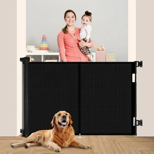 Vista 16 de Miumoon - Puertas retráctiles reforzadas de 200 pulgadas para bebé, 42 pulgadas de alto Gris
