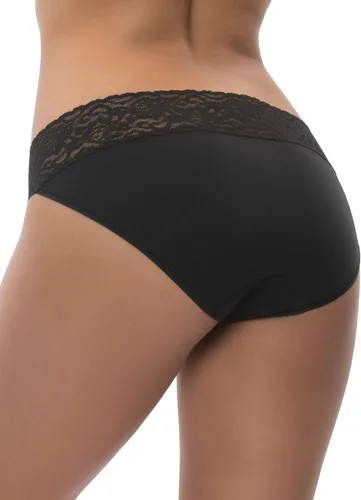 Vista 5 de Felina Ropa interior de bikini con encaje elástico, ropa interior sexy para mujer, bragas de bikini, bragas sin costuras (paquete de 5)