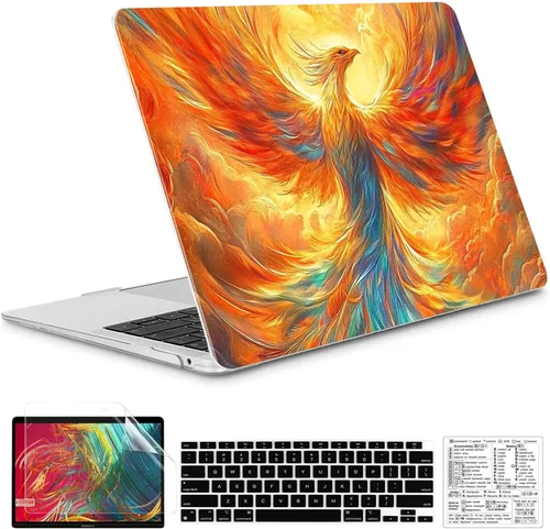 Vista 23 de Funda compatible con MacBook Air de 13 pulgadas 2022, 2021-2018 A2337 M1 A1932 A2179, carcasa de plástico duro duradero, cubierta de teclado