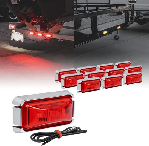 Vista 30 de TRUE MODS Luz de marcador LED ámbar de 2.5 pulgadas con bisel negro [DOT FMVSS 108] [SAE P2PC] [montaje superficial] [impermeable IP67] Luces