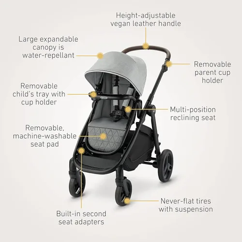 Vista 12 de Graco® Premier Modes™ Nest2Grow™ - Carriola 4 en 1