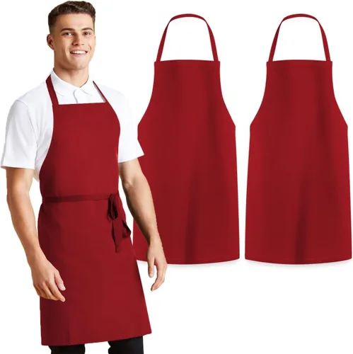 Vista 7 de Avalon Kitchen Aprons for Men - 100% Polyester Chef Apron Women with Extra Long Ties - Cooking Aprons for Women & Mens Apron
