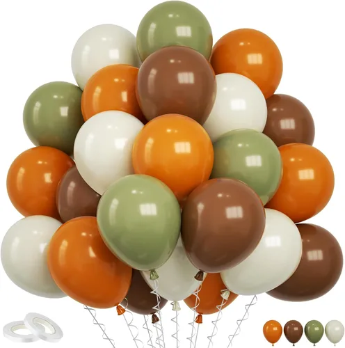 Vista 9 de Funhot Set de Globos Azules y Naranjas, 60 Unidades, Globos Temáticos de Perro, 12 Pulgadas, Globos de Fiesta Pastel Naranja Azul Marino Impresos