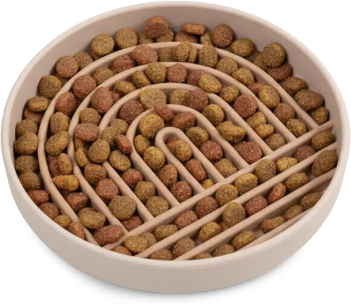 Vista 24 de Should We Go? Alimentador lento para perros y gatos, el tazón Slowdown de silicona, solución para comer lentamente con diseño moderno de alfombrilla
