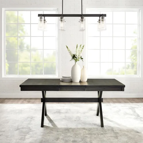 Vista 7 de Crosley Furniture Hayden Modern Farmhouse - Mesa de comedor de madera, pizarra