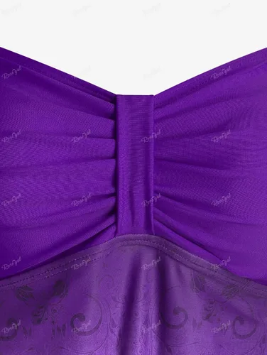 Vista 5 de ROSE GAL Rosegal - Traje de baño tankini con falda de tres piezas