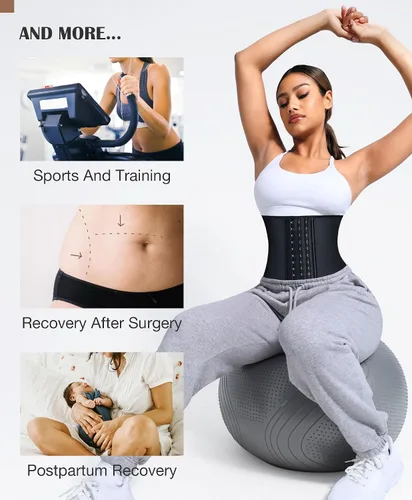 Vista 7 de Entrenador de cintura para mujer, corsé de látex para cintura