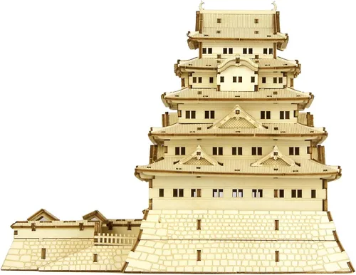 Vista 8 de Rompecabezas 3D de arquitectura de madera del castillo de Edo - Divertidos kits de manualidades de madera - Regalo ideal para cumpleaños y recuerdos
