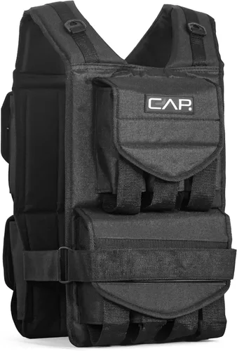 Vista 11 de CAP - Chaleco con peso ajustable de 20 a 150 libras para entrenamiento de fuerza, correr y entrenamientos, chaleco de peso para hombres y mujeres