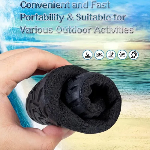 Vista 5 de YALOX - Zapatos de agua para deportes al aire libre, playa, natación, acuáticos, secado rápido, zapatos tipo calcetines, calzado descalzo para surf