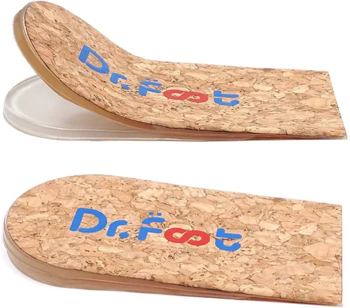 Vista 13 de Dr.Foot - Insertos ortopédicos ajustables para levantamiento de talón, plantilla de aumento de altura para discrepancias de longitud de piernas Beige