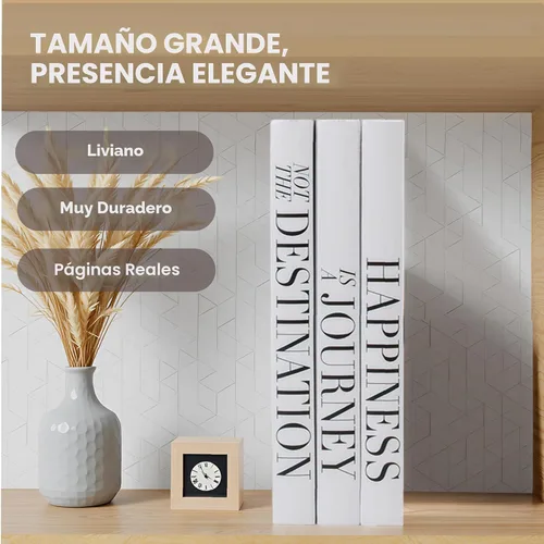 Vista 4 de Libros Decorativos para Decoración del Hogar - Decoración de Libros de Mesa de Centro - Libros Falsos para Decoración - Libros Falsos