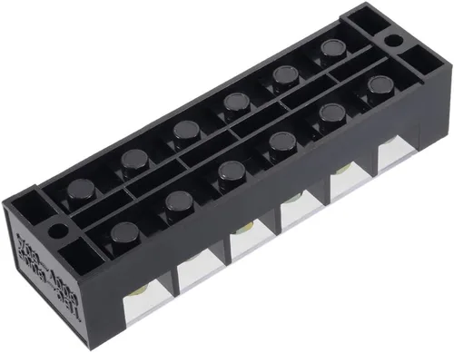 Vista 4 de uxcell 6 filas dobles 600V 60A Bloque de barrera de alambre Tira de terminales TBC-6006