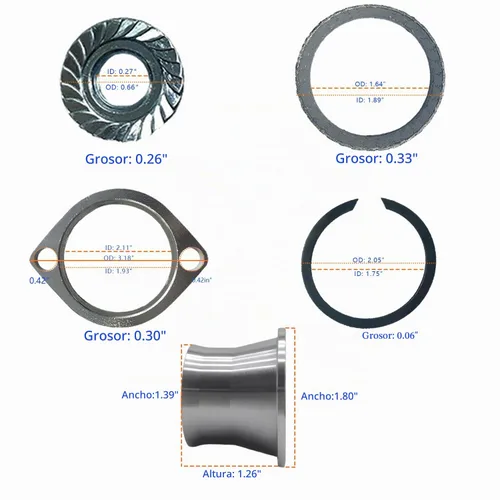 Vista 5 de Kit de brida de conos de par de escape para Harley Sportster Touring
