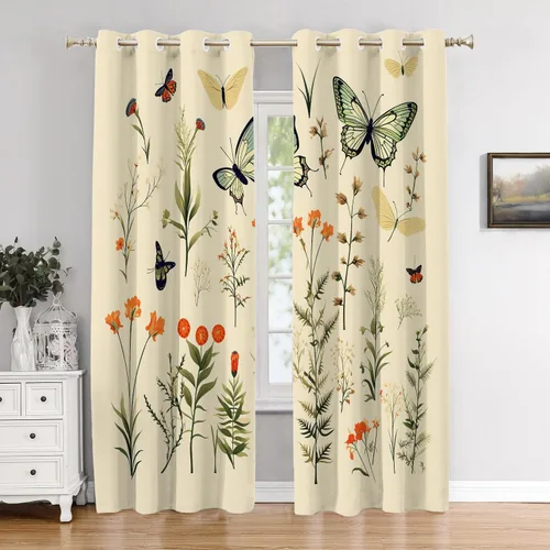 Vista 101 de Cortinas opacas de cocina con pintura al óleo de Europa rosa y negra para ventanas, cenefas opacas modernas de torre Eiffel de poliéster multicapa
